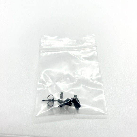 BLACK Love Heart Earring Pair - Picture 8 of 8